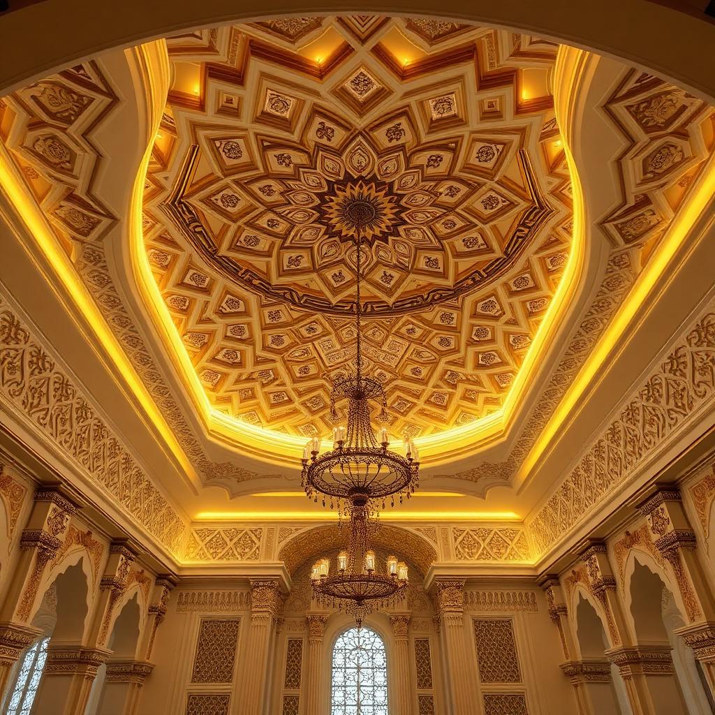 أسقف عربية فاخرة بزخارف إسلامية